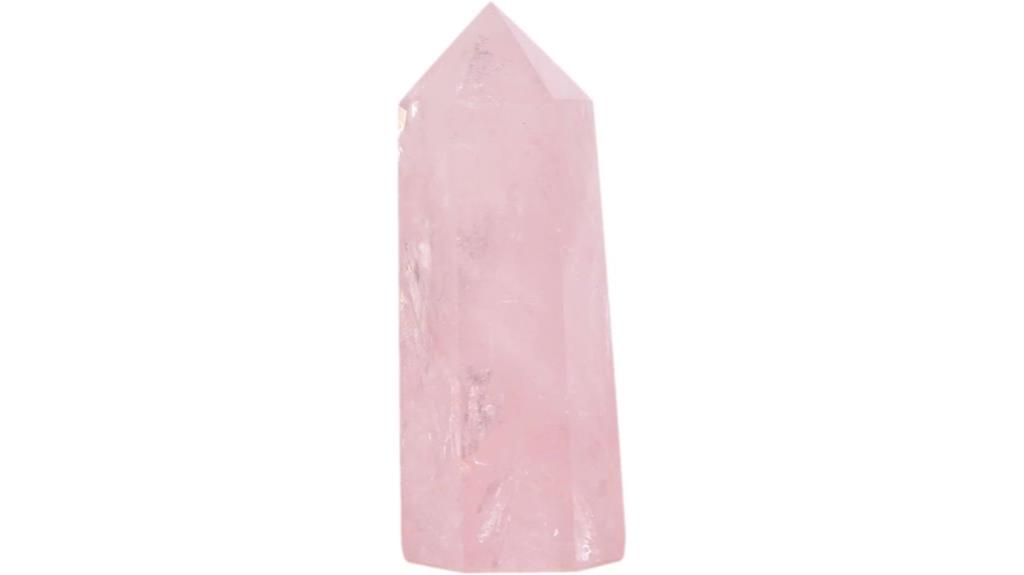 rose quartz crystal tower