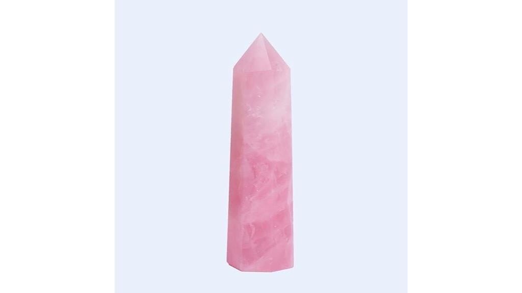 rose quartz crystal wand