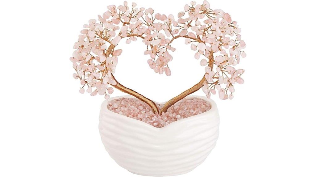rose quartz money tree