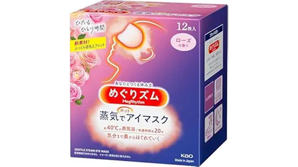 rose scented hot eye masks