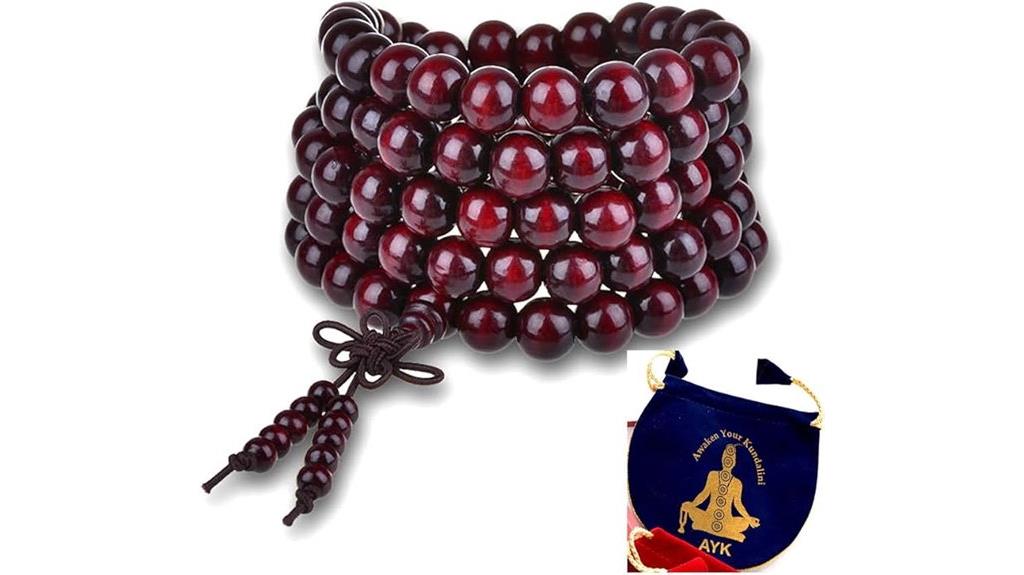 rosewood bead necklace