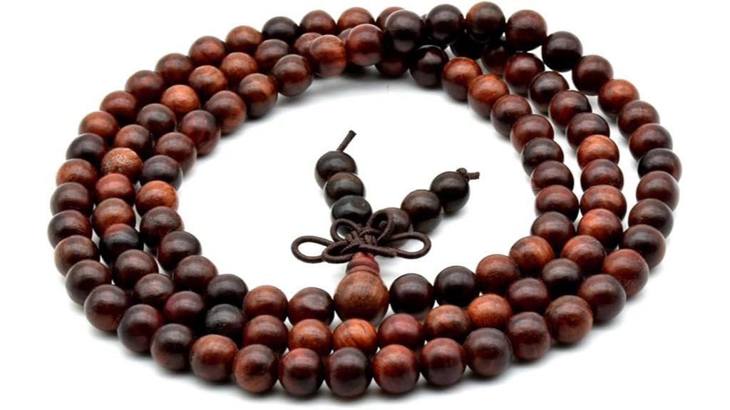 rosewood buddhist mala set