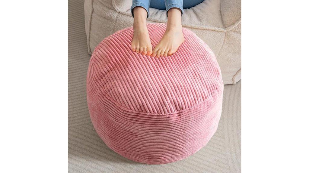 round foam filled ottoman