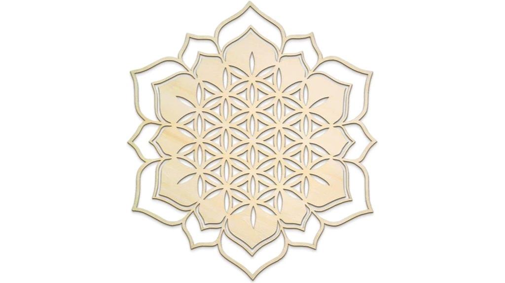 sacred geometry lotus wall
