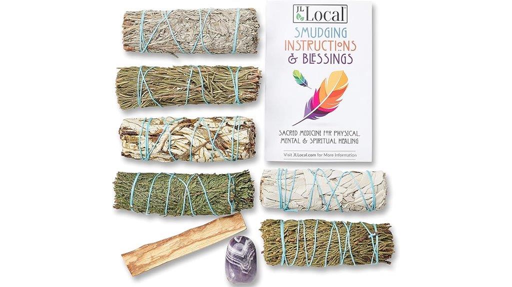 sage and amethyst set