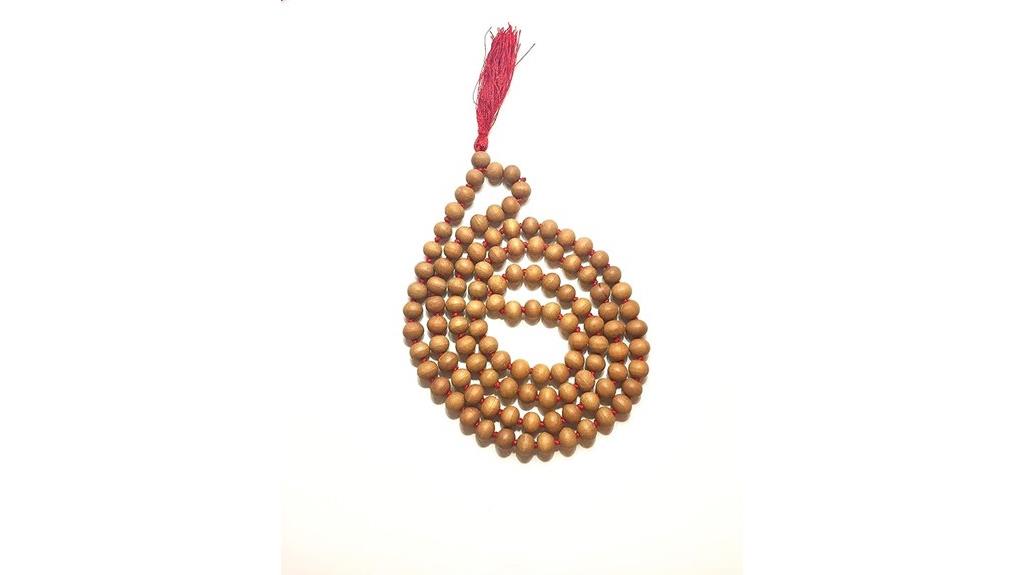 sandalwood prayer beads necklace