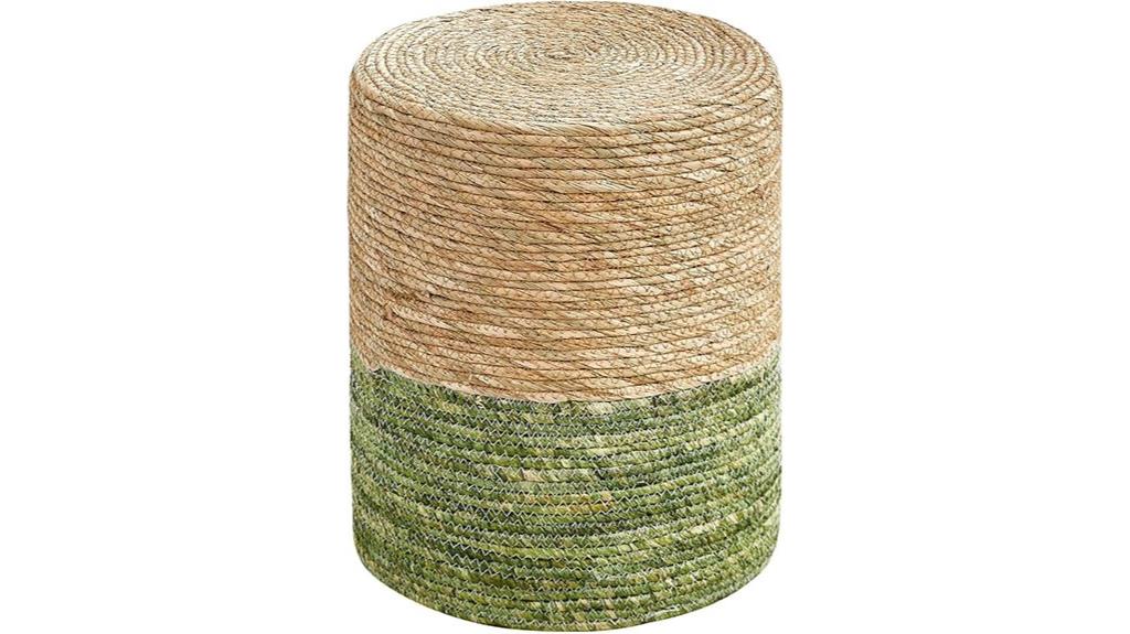 seagrass ottoman with jute