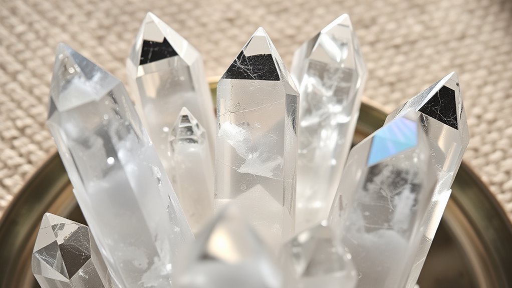 selecting clear quartz points