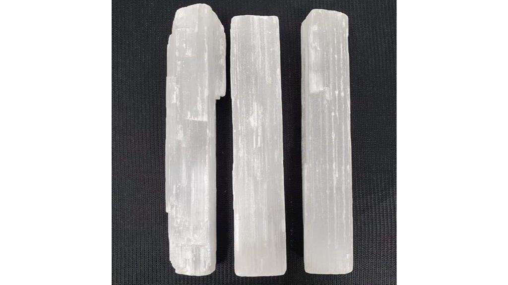 selenite crystal stick set