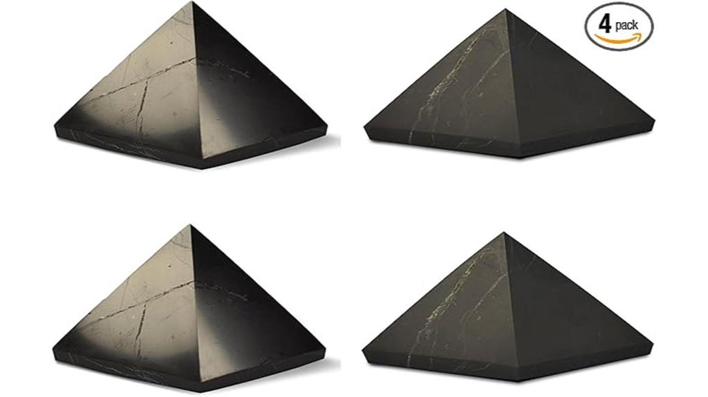 set of four shungite pyramids