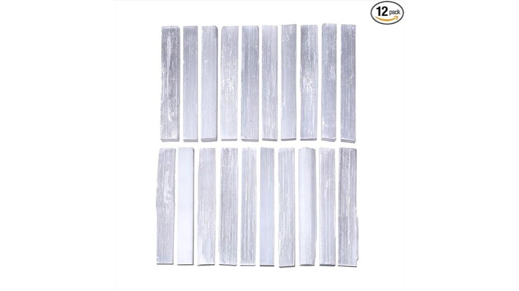 set of twelve selenite wands
