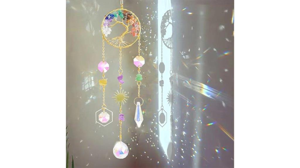 seven chakra crystal tree
