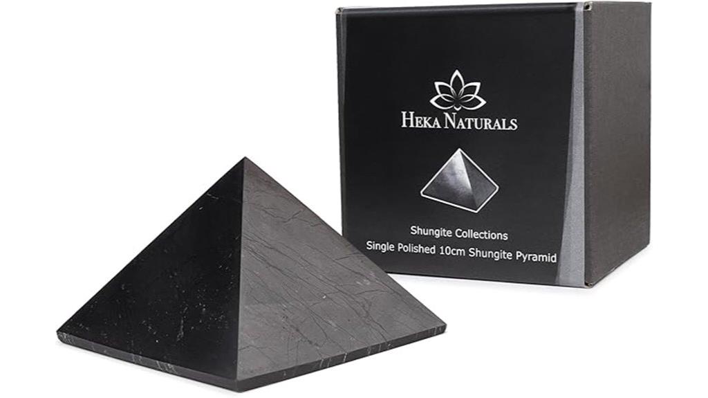 shungite crystal pyramid 4 inch