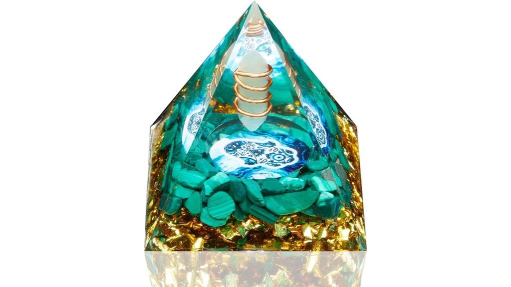 small crystal pyramid for stress