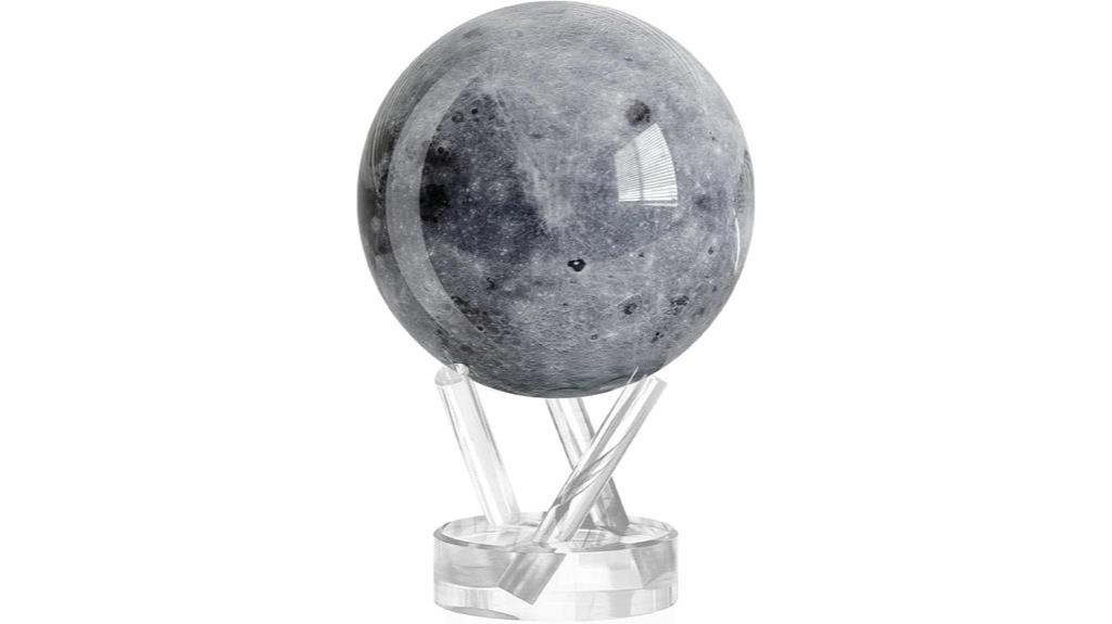 small rotating lunar globe