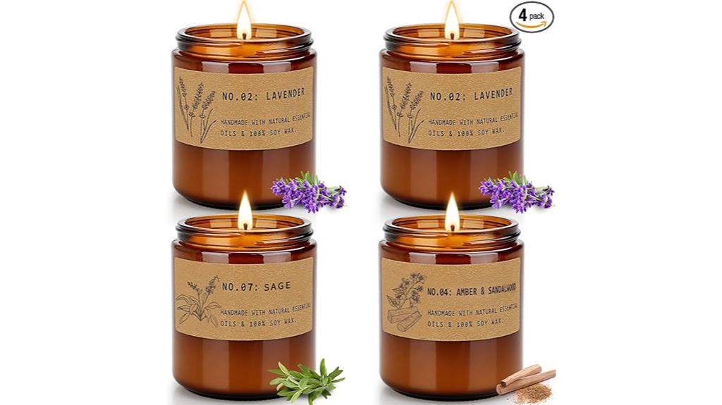 stress relief aromatherapy candle set