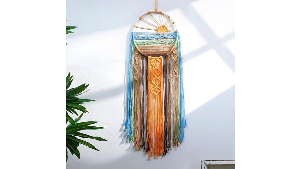 sunset dreamcatcher macrame