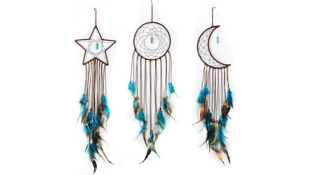 three dream catchers