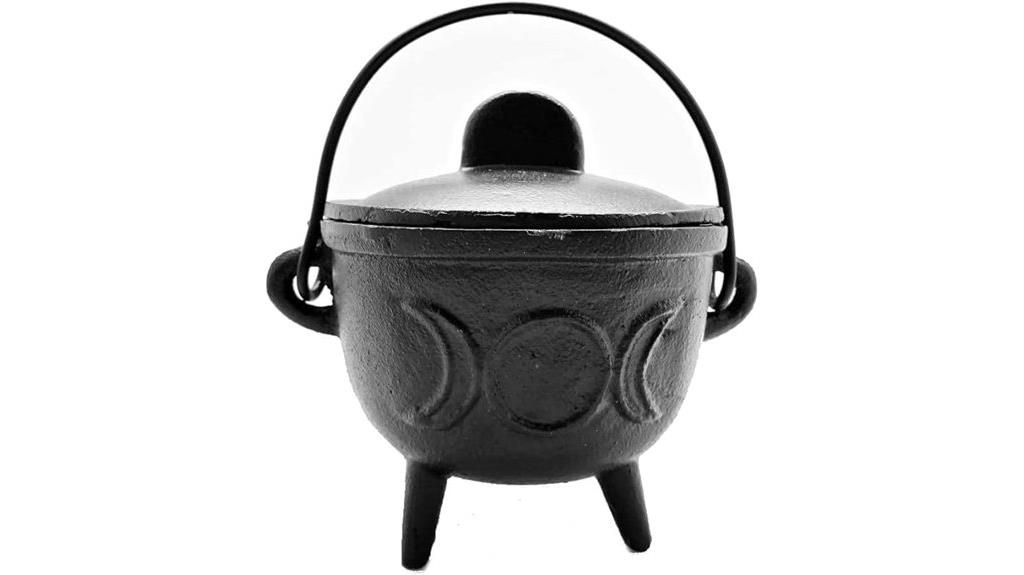 triple moon cast iron cauldron