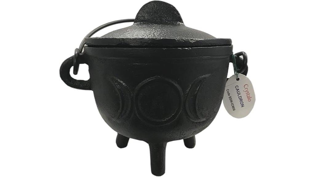 triple moon cast iron pot