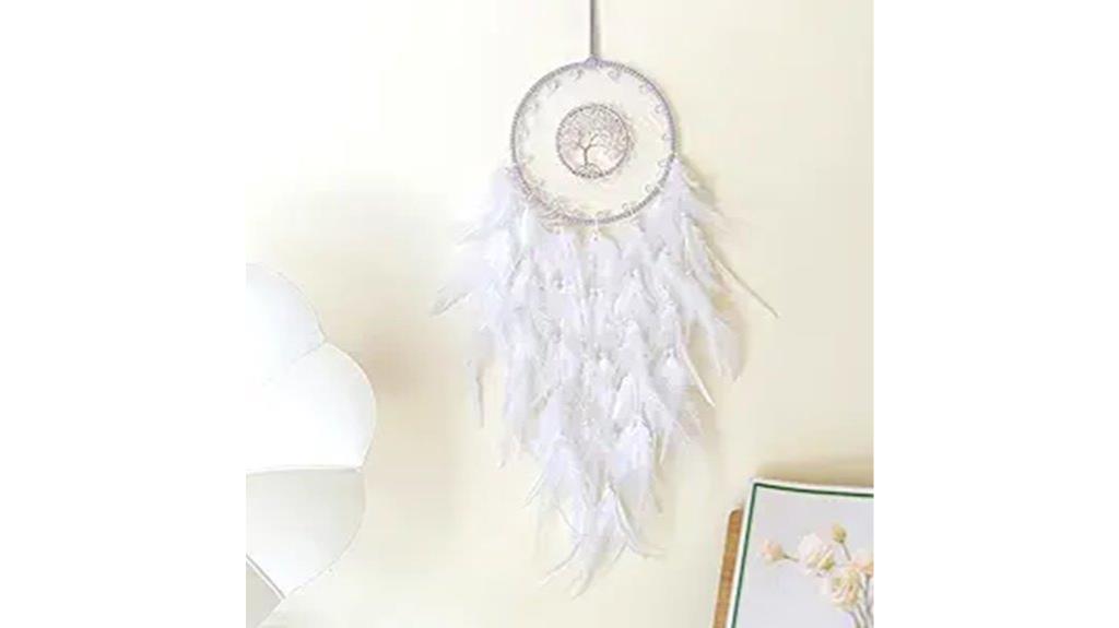 white dream catcher decor