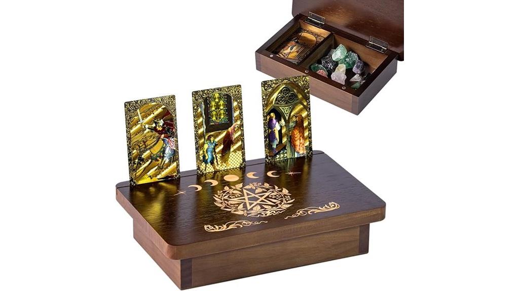 wooden altar with storage