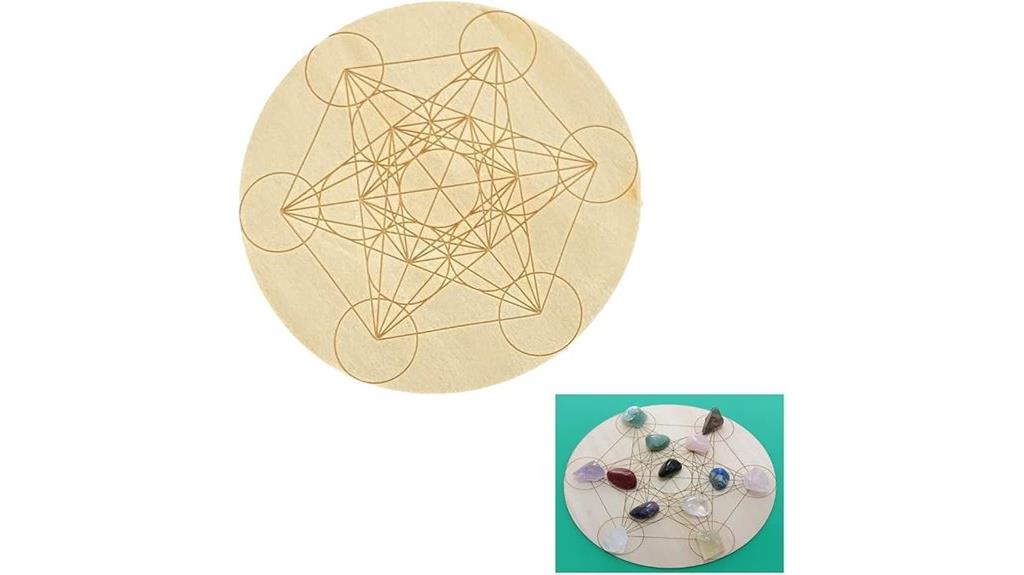 wooden crystal grid cube