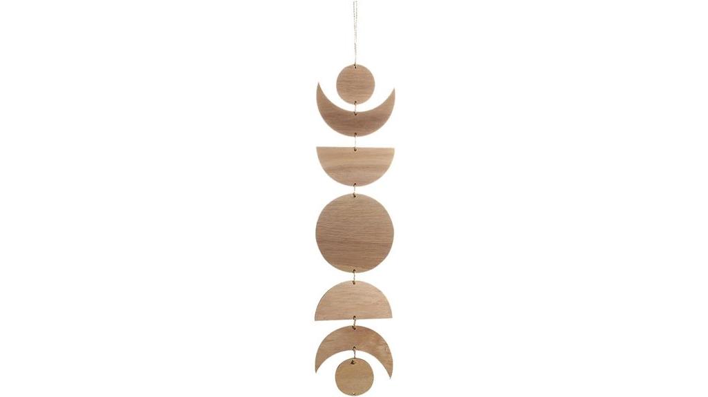 wooden moon phase wall art