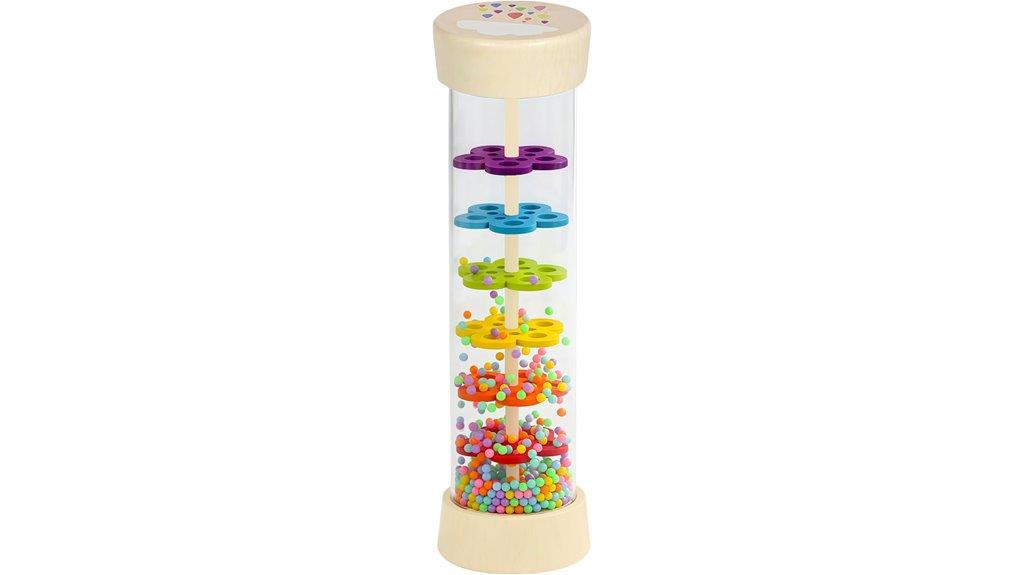 wooden rain stick toy