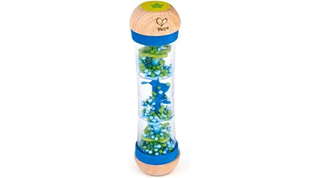 wooden rainmaker with beads