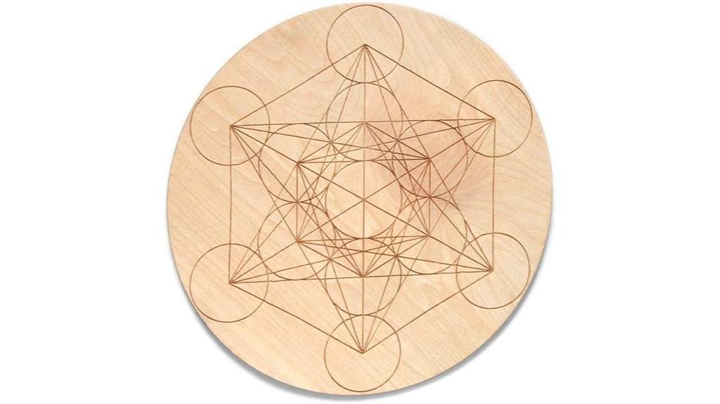 wooden sacred geometry altar
