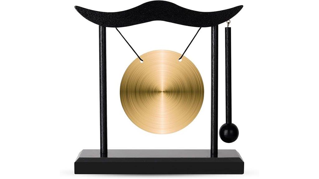 zen brass gong decor