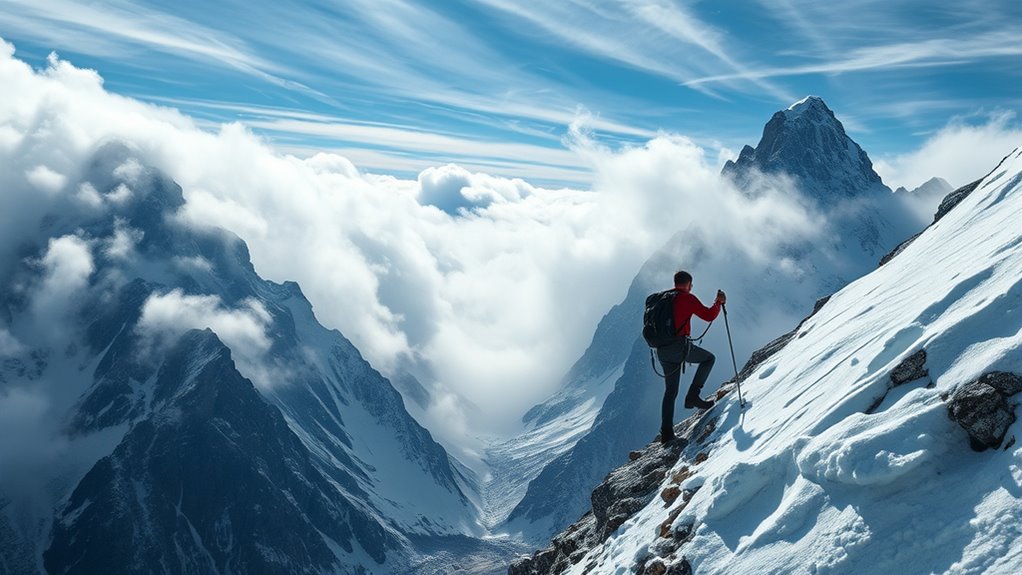 climbing mountains symbolizes overcoming fears