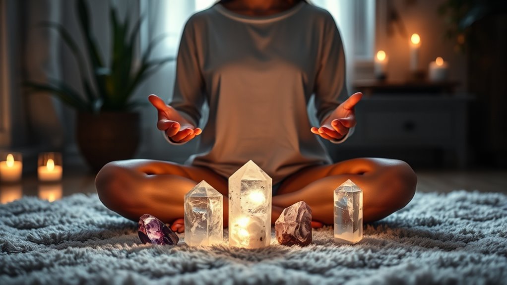 crystals amplify mindful meditation