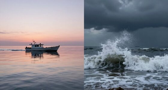 boat on varying waters