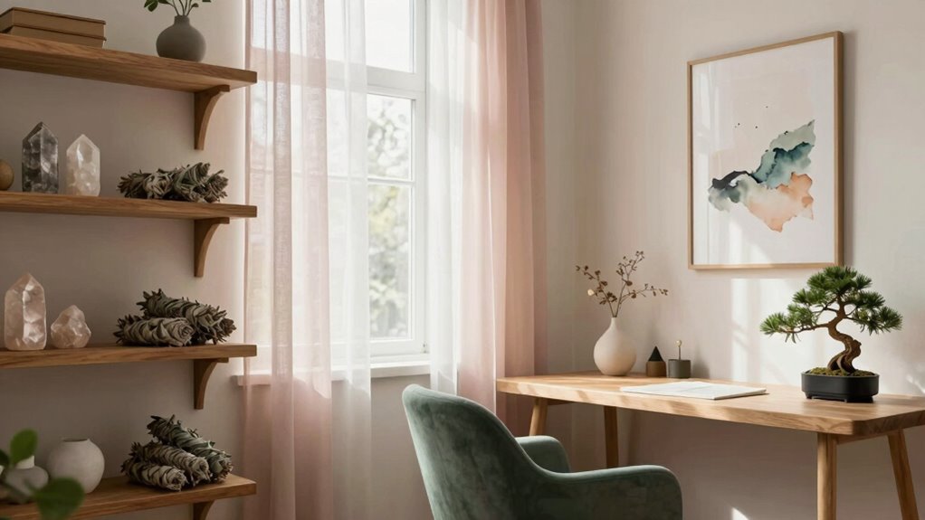 calm balanced mindful workspace