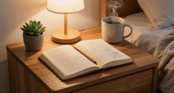dream journal nightstand setup