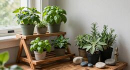 home plant and herb displays