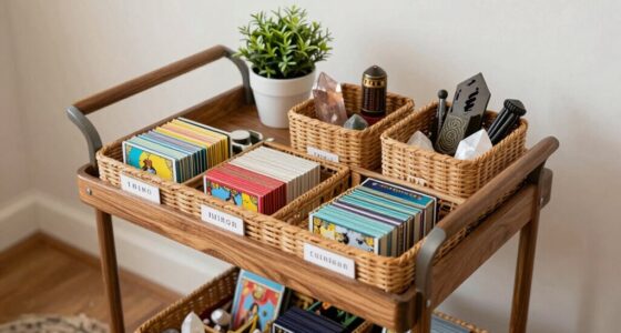 portable tarot storage carts