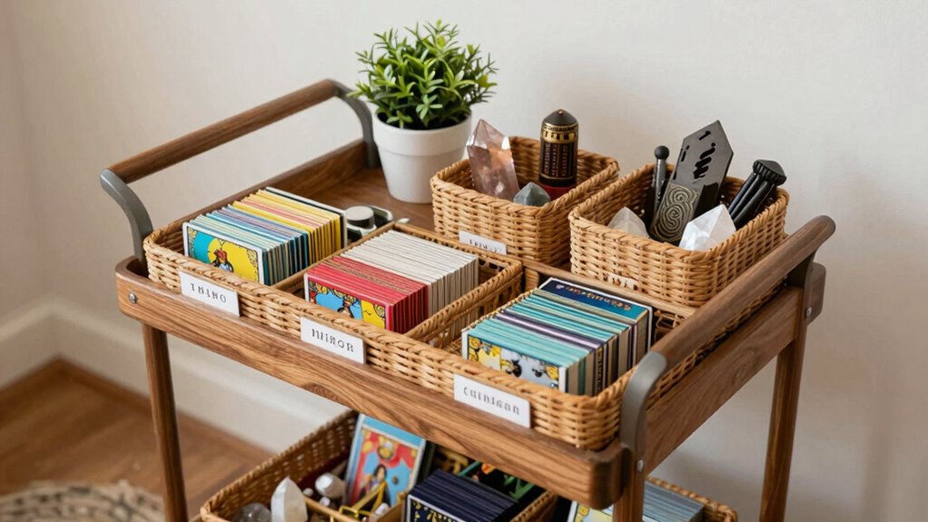 portable tarot storage carts