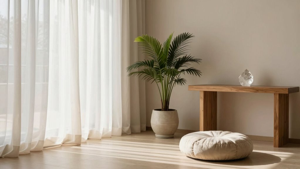 serene minimalist illuminated sanctuary