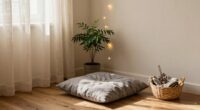 small cozy meditation nook