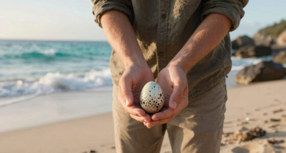 inspired by maldivian seabird’s solitary egg, this installation explores ecological fragility